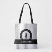 Aangepaste Golf Monogramm Name Grey & Black Sports Draagtas (Voorkant)