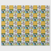 Aangepaste Golf Multi Foto Monogram Vaderdag Cadeaupapier (Vlak)