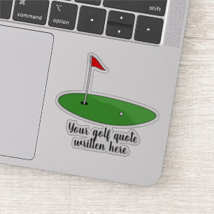 Aangepaste golf offerte laptop decal sticker