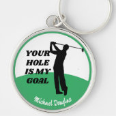 Aangepaste golf sleutelhanger - Grappig gepersonal (Voorkant)