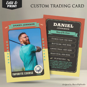 Aangepaste Golf Trading Kaart, Gepersonaliseerde G Contactkaartje