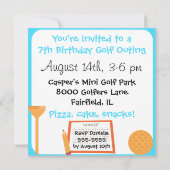 Aangepaste Golf-uitzending op feestdag Kaart (Achterkant)