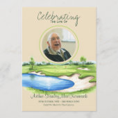 Aangepaste golf viering van het leven herdenkingsd programma (Voorkant)