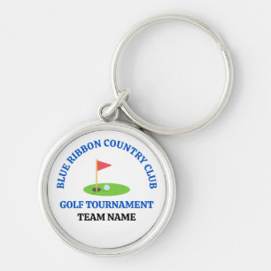 Aangepaste golfbaan of countryclub sleutelhanger