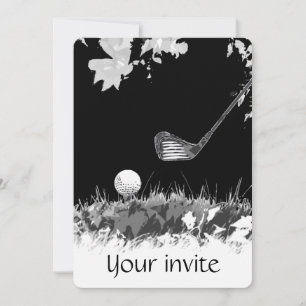 Aangepaste golfbaan Verjaardagsfeest Uitnodigen Kaart