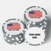 Aangepaste golfbal markers - patriottische Amerika Pokerchips (Opstapeling)