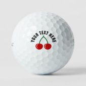 Aangepaste golfballen met logo van rode kersen (Voorkant)