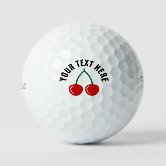 Aangepaste golfballen met logo van rode kersen (Voorkant)