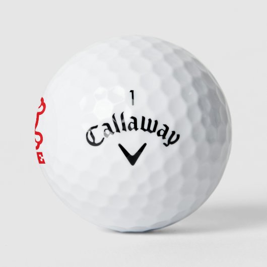 Aangepaste golfballen met rode schedel hoofdsymboo (Logo)