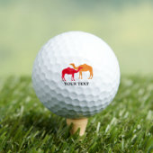Aangepaste golfballen met twee kamelensilhouettes (Insitu Shirt)