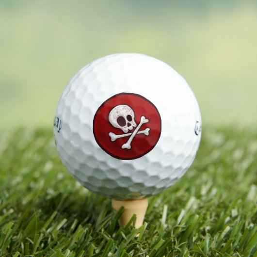 Aangepaste golfballen - Novelty Pirate Skull Desig (Insitu Shirt)