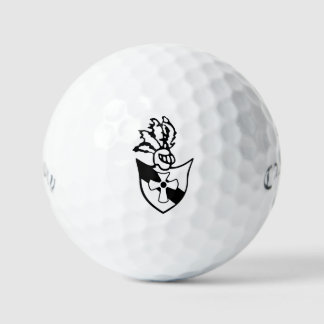 Aangepaste golfballen w / TG Crest in zwart en wit