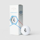 Aangepaste golfballen w / TG Crest in zwart en wit (Verpakking)