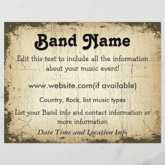 Aangepaste golfband flyer (Voorkant)