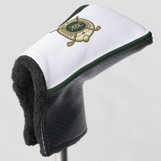 Aangepaste Golfclub Crest Aangepaste Initialen Put Golfheadcover (3/4 voorkant)