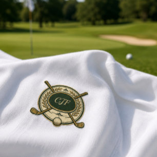 Aangepaste Golfclub Crest Monogram T-shirt Perso