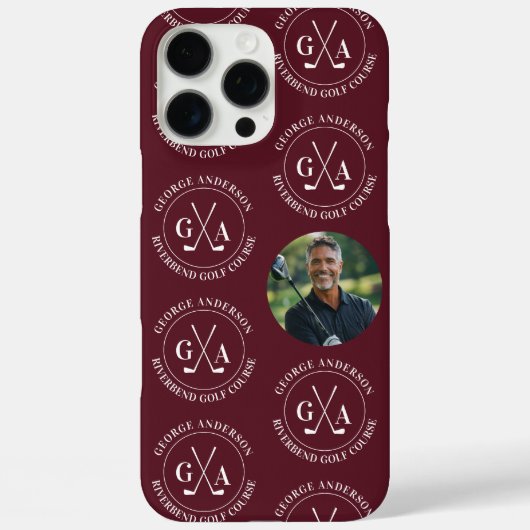 Aangepaste golfclub-hoes Persoonlijk monogram C Case-Mate iPhone Case (Achterkant)