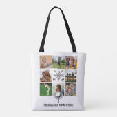 Aangepaste golfcollage met monogramontwerp draagtas (Achterkant)