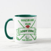 Aangepaste Golfer kerstcadeau, gepersonaliseerde n Mok (Links)