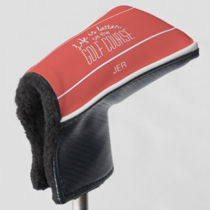 Aangepaste Golfer Monogram Schattige Modern Quote  Golfheadcover