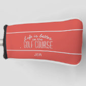 Aangepaste Golfer Monogram Schattige Modern Quote  Golfheadcover (Voorkant)