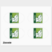 Aangepaste golfer ovale sticker (Vel)