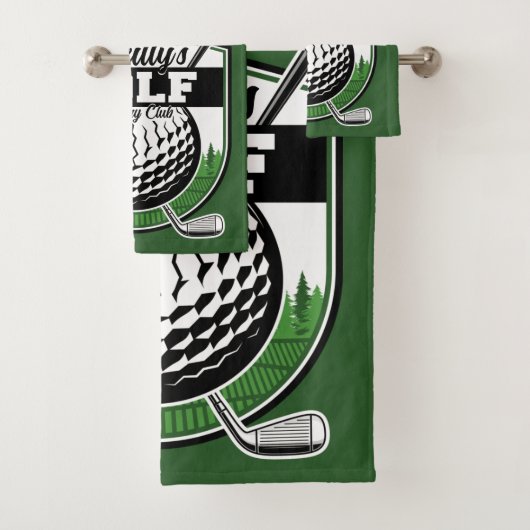 Aangepaste Golfer Player Pro Golf Country Club Bad Handdoek (Insitu)