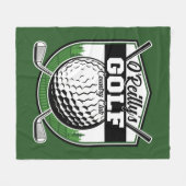Aangepaste Golfer Player Pro Golf Country Club Fleece Deken (Voorkant (Horizontaal))
