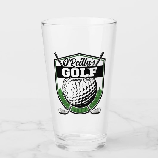Aangepaste Golfer Player Pro Golf Country Club Glas (Voorkant)