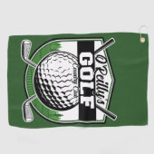 Aangepaste Golfer Player Pro Golf Country Club Golfhanddoek (Horizontaal)