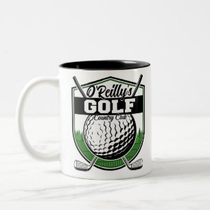 Aangepaste Golfer Player Pro Golf Country Club Tweekleurige Koffiemok