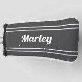 Aangepaste Golfer sport moderne monogram grijs voo Golfheadcover (Voorkant)