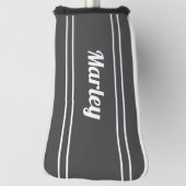 Aangepaste Golfer sport moderne monogram grijs voo Golfheadcover (Draai 90)