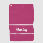 Aangepaste Golfer Sports Klassieke naam Monogram R Golfhanddoek (Voorkant)