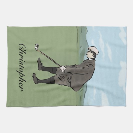 Aangepaste  golfer theedoek (Horizontaal)