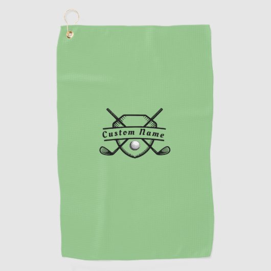 Aangepaste golfhanddoek - Monogrammed / Foto geper (Voorkant)