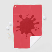 Aangepaste golfhanddoek – Tomaat Rood Inktsplash (Insitu)