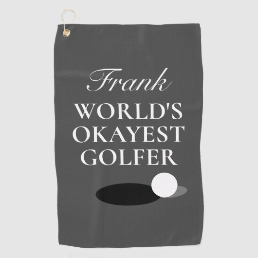 Aangepaste golfhanddoek voor de okayest golfer ter (Voorkant)