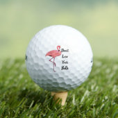 Aangepaste golfhumor Roze Flamingo Golfballen (Insitu Shirt)