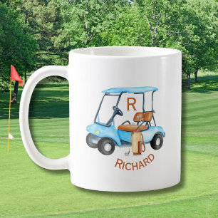 Aangepaste golftas Clubs Monogram Naam  Koffiemok