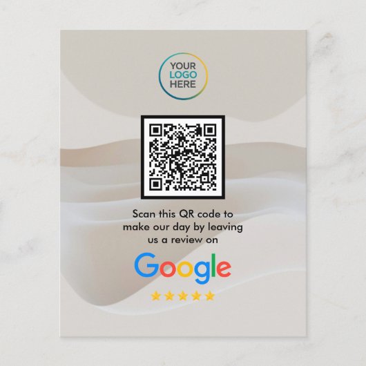 Aangepaste Google Reviews QR-code  Flyer (Voorkant)
