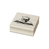 Aangepaste gotische schedel ex libris bibliotheek  	rubberstempel (Stempel)