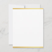 Aangepaste Goud Wit Handschrift Script Naam Vertic Notitiekaartje (Achterkant)
