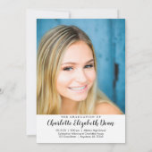 Aangepaste gouden Afstuderen aankondiging (Achterkant)