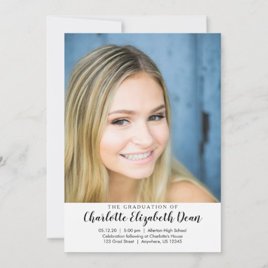 Aangepaste gouden Afstuderen aankondiging (Achterkant)