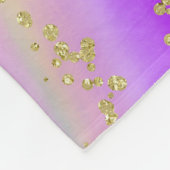 Aangepaste gouden bespikte kleurrijke Unicorn Fleece Deken (Hoek)