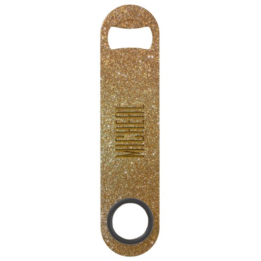 Aangepaste gouden bliksemflesopening speed flessenopener (Achterkant)