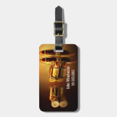 Aangepaste gouden cartridges bagagelabel (Voorkant verticaal)