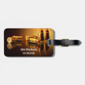 Aangepaste gouden cartridges bagagelabel (Achterkant horizontaal)