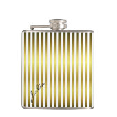 Aangepaste gouden en witte maatkolf heupfles (Voorkant)